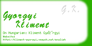 gyorgyi kliment business card